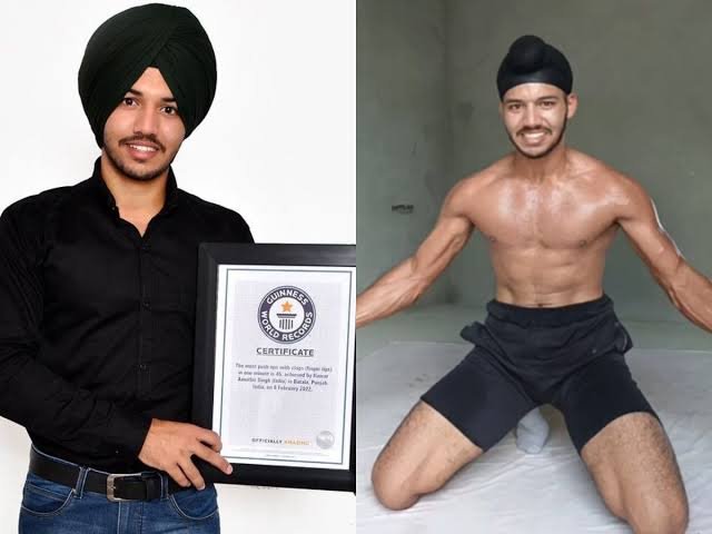 ਕੁੰਵਰ ਅੰਮ੍ਰਿਤਬੀਰ ਸਿੰਘ ਨੇ ਇੰਡੀਆ ਬੁੱਕ ਆਫ਼ ਰਿਕਾਰਡਸ ਵਿੱਚ ਦੋ ਫਿਟਨੈਸ ਰਿਕਾਰਡ ਸਥਾਪਤ ਕੀਤੇ