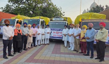 ਦਿੱਲੀ ਗੁਰਦੁਆਰਾ ਕਮੇਟੀ ਨੇ ਪੰਜਾਬ ਦੇ ਹੜ੍ਹ ਪੀੜ੍ਹਤ ਇਲਾਕਿਆਂ ਵਾਸਤੇ 6 ਟਰੱਕ ਸਹਾਇਤਾ ਸਮੱਗਰੀ ਕੀਤੀ ਰਵਾਨਾ
