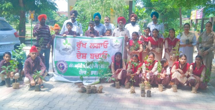 ਸਕੂਲ ਵਿੱਚ ਲਗਾਏ ਮੰਚ ਵੱਲੋਂ ਛਾਂ ਦਾਰ ਪੌਦੇ -ਡਾਕਟਰ ਖੇੜਾ
